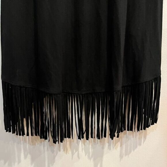 Karen Kane Black & Off-White Tribal Fringe Dress - Picture 6 of 7